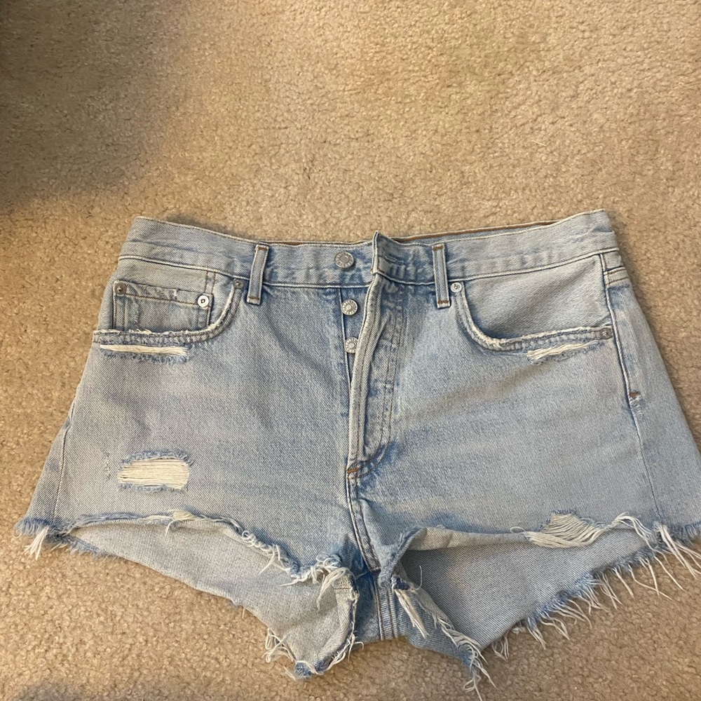 Agolde light wash Parker short size 28